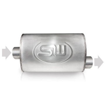 Picture of Stainless Works, Turbo chambered 304 stainless steel style muffler.
