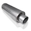 Picture of Stainless Works, Vintage round 304 stainless steel style muffler.