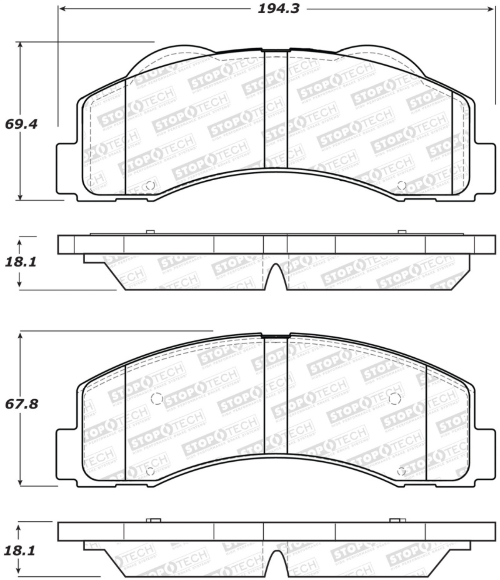 Picture of Sport Brake Pads with Shims and Hardware