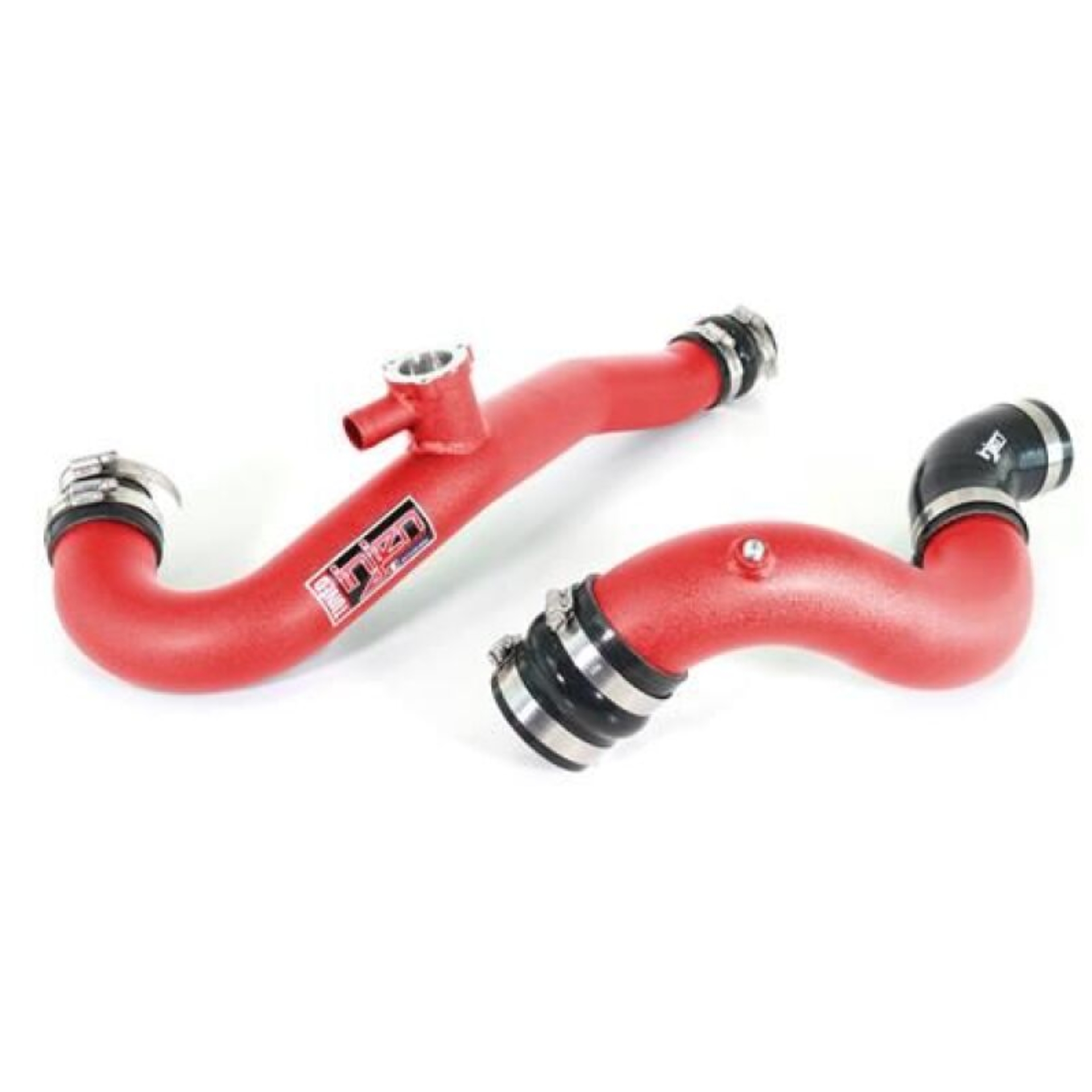 Picture of Injen 15-19 Ford Mustang 2.3L EcoBoost Aluminum Intercooler Piping Kit - Wrinkle Red