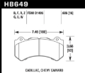 Picture of Hawk DTC-80 09-15 Cadillac CTS-V Front Race Brake Pads