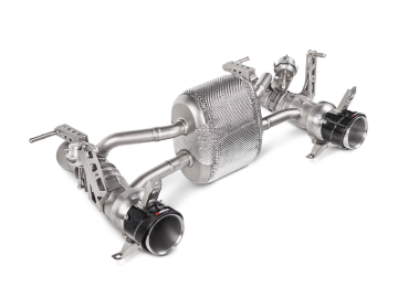 Picture of Akrapovic 16-17 Ferrari 488 GTB/488 Spyder Slip-On Line (Titanium) w/ Carbon Tips