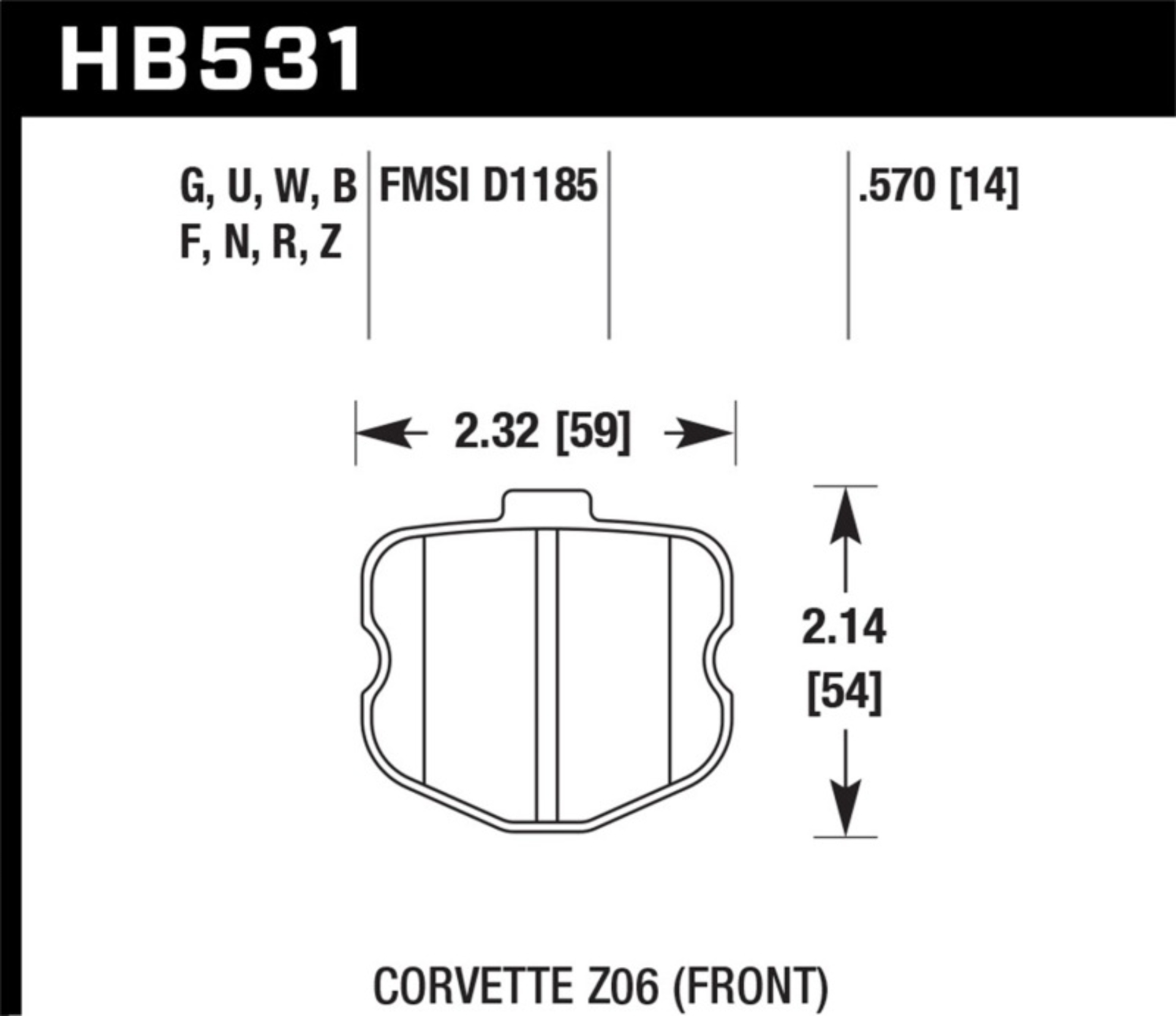 Picture of Hawk DTC-80 06-13 Chevy Corvette Z06 Front Race Brake Pads