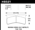 Picture of Hawk Wilwood BB SL 7421 HPS 5.0 Brake Pads