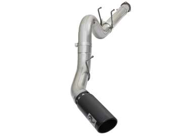 Picture of aFe ATLAS 5in DPF-Back Alum Steel Exhaust System w/Black Tip 2017 Ford Diesel Trucks V8-6.7L (td)
