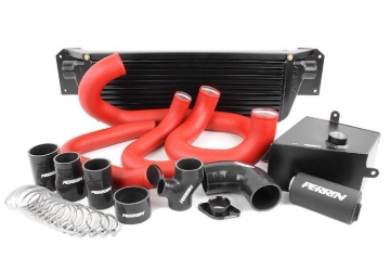 Picture of PERRIN Front Mount Intercooler Boost Tubes + Hardware - Red Tubes - PSP-ITR-437-2RD/BK