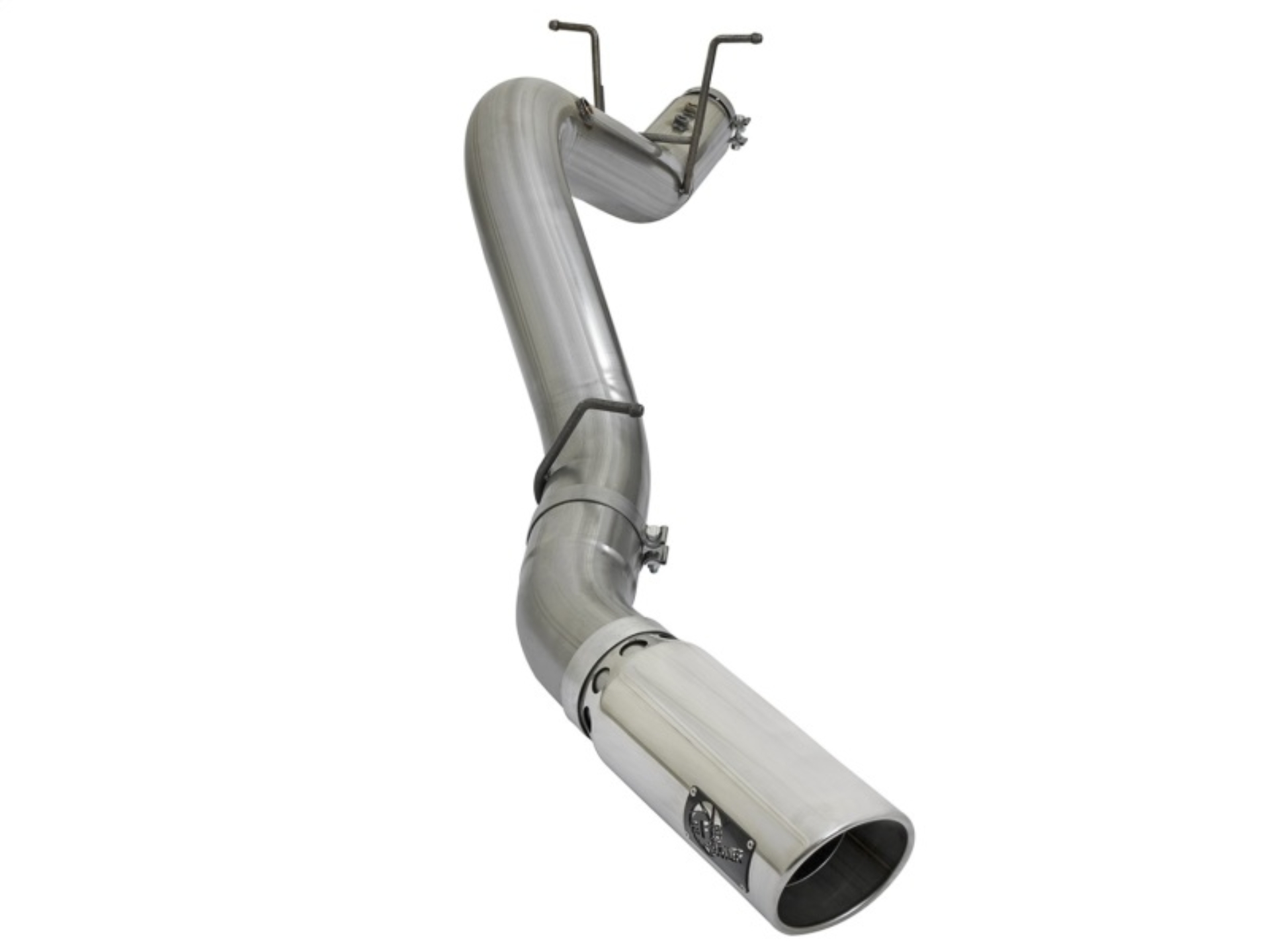 Picture of aFe LARGE BORE HD 5in 409-SS DPF-Back Exhaust w/Polished Tip 2017 GM Duramax V8-6.6L (td) L5P