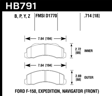 Picture of Hawk 14-16 Ford F-150 HPS 5.0 Front Brake Pads