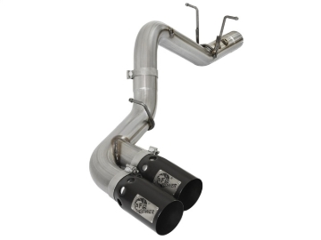 Picture of aFe Victory Series 4in 409-SS DPF-Back Exhaust w/ Dual Black Tips 2017 GM Duramax V8-6.6L(td) L5P