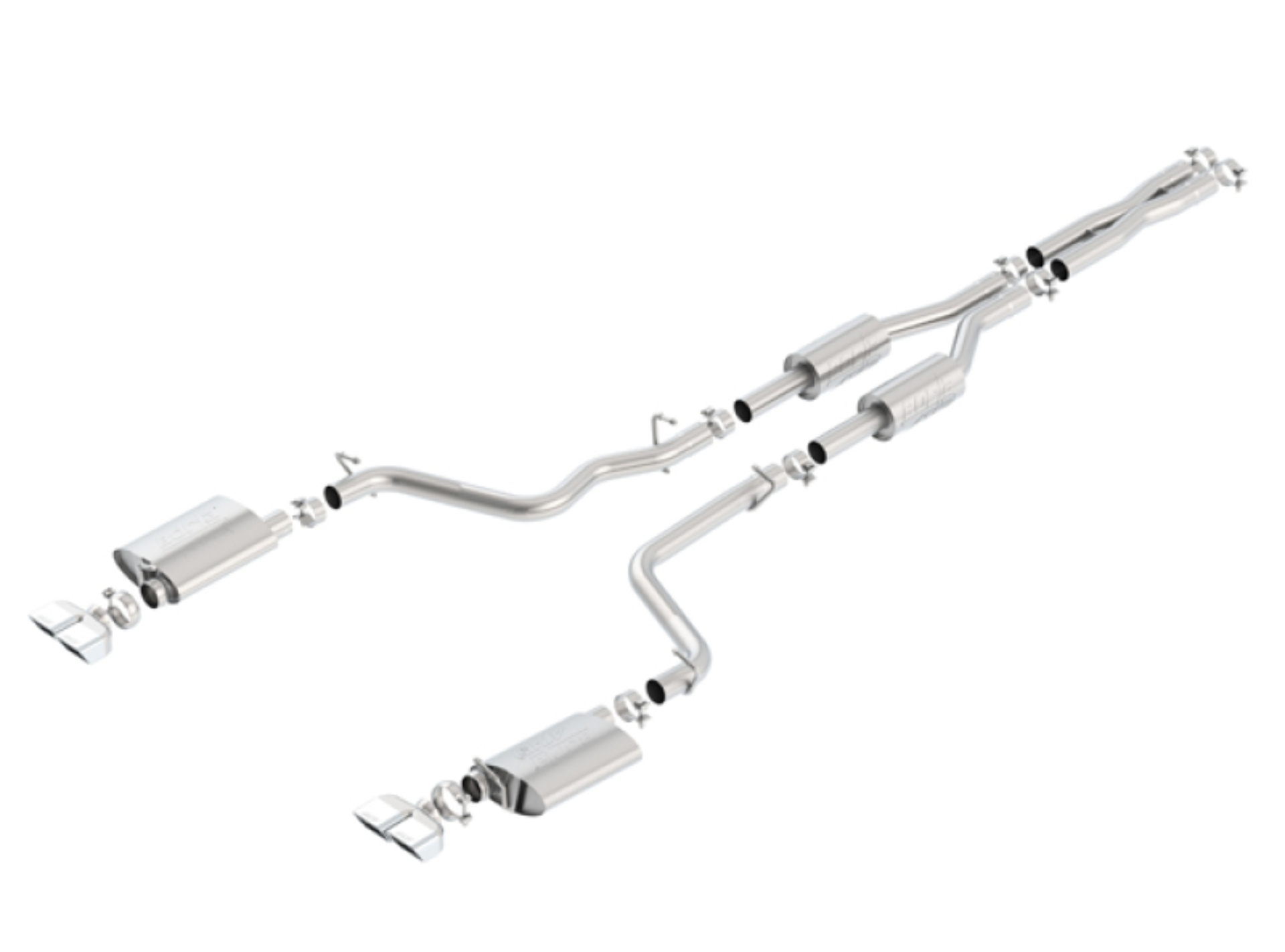 Picture of Borla 09-14 Dodge Challenger R/T 5.7L RWD 2Dr. 2.5in. ATAK CB Exhaust - Dual Split Rear Exit