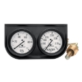 Picture of Autometer AutoGage Two-Gauge Console 2-1/16in Mech 0-100 PSI Oil Press/100-280 Deg Water Temp-Black