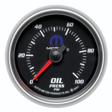 Picture of Autometer Mopar 2-1/16in Mechanical 100PSI Oil Pressure Gauge