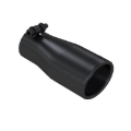 Picture of MBRP Universal Tip 2.5 O.D. Oval End 3.75 Inlet 10in length - Black Finish