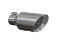Picture of MBRP Universal Tip 4.5 O.D. Dual Walled Angled Rolled End 2.5 Inlet 12in Length - T304