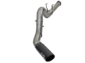 Picture of aFe Large Bore-HD 5in DPF Back 409 SS Exhaust System w/Black Tip 2017 Ford Diesel Trucks V8 6.7L(td)