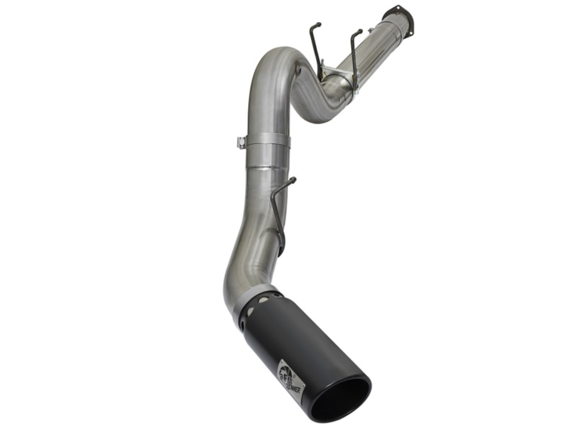 Picture of aFe Large Bore-HD 5in DPF Back 409 SS Exhaust System w/Black Tip 2017 Ford Diesel Trucks V8 6.7L(td)