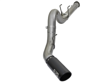 Picture of aFe Large Bore-HD 5in DPF Back 409 SS Exhaust System w/Black Tip 2017 Ford Diesel Trucks V8 6.7L(td)