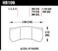 Picture of Hawk AP Racing/Alcon 29mm DTC-70 Race Rear Brake Pads