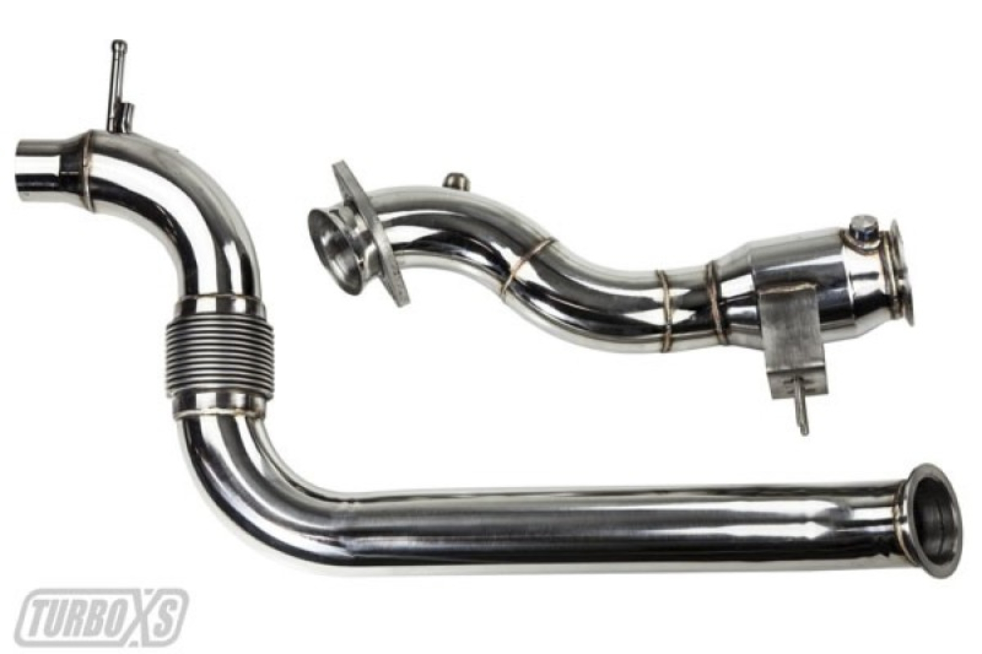 Picture of Turbo XS 2015+ Ford Mustang Ecoboost Downpipe w/ High Flow Catalytic Converter