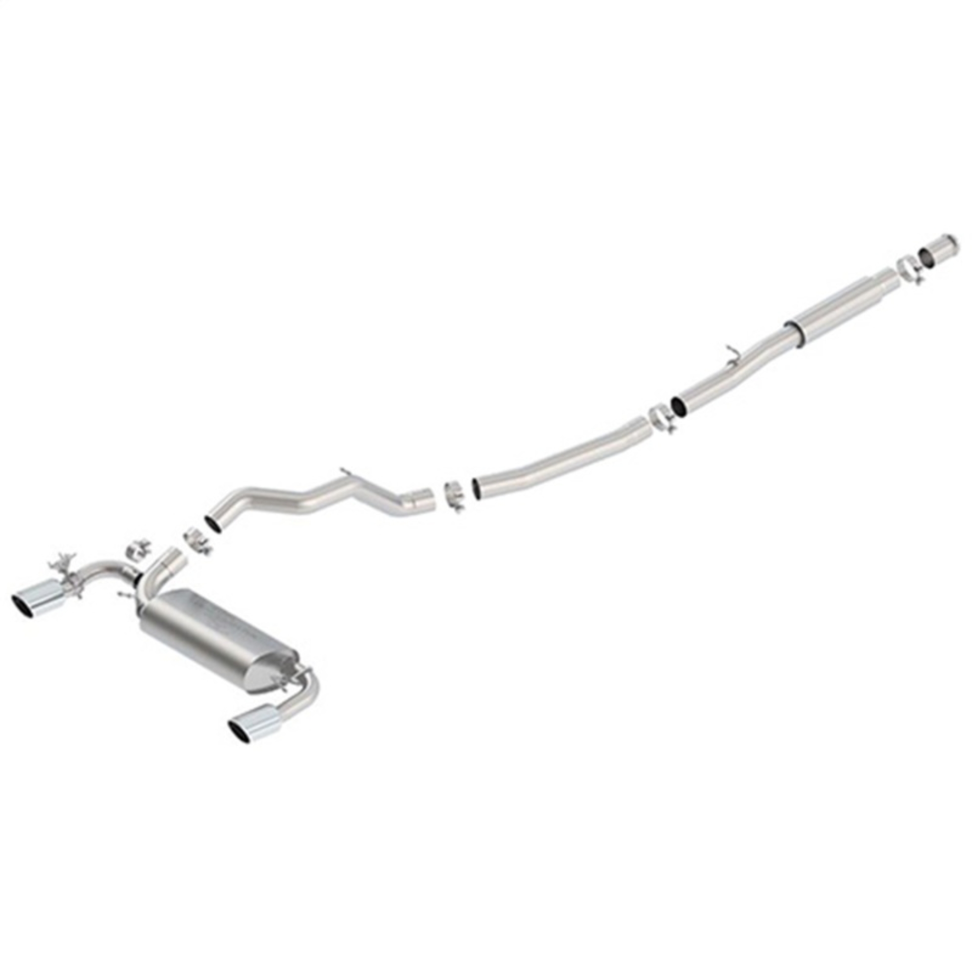 Picture of Ford Racing 2016-2017 Focus RS Active Sport Cat-Back Exhaust System w/ Polished Tips