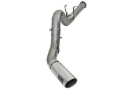 Picture of aFe LARGE BORE HD 5in 409-SS DPF-Back Exhaust w/Polished Tip 2017 Ford Diesel Trucks V8 6.7L (td)