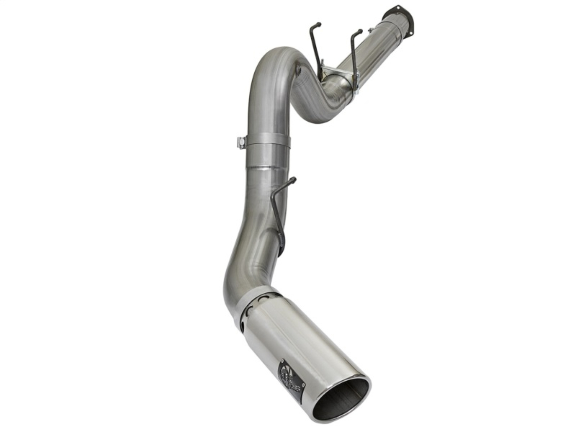 Picture of aFe LARGE BORE HD 5in 409-SS DPF-Back Exhaust w/Polished Tip 2017 Ford Diesel Trucks V8 6.7L (td)