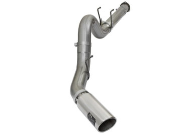 Picture of aFe LARGE BORE HD 5in 409-SS DPF-Back Exhaust w/Polished Tip 2017 Ford Diesel Trucks V8 6.7L (td)