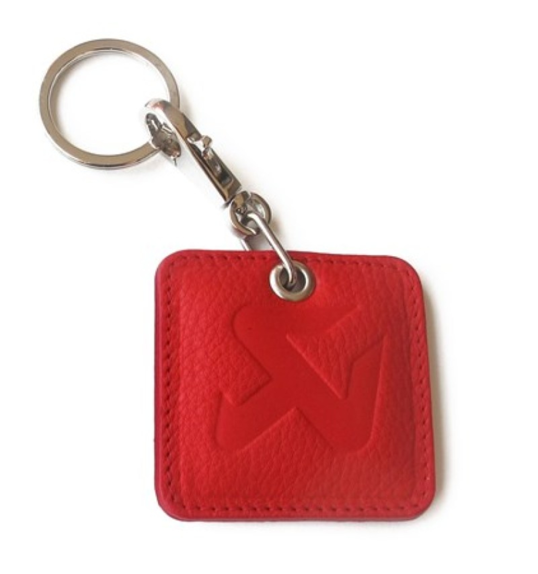 Picture of Akrapovic Square Leather Keychain - red