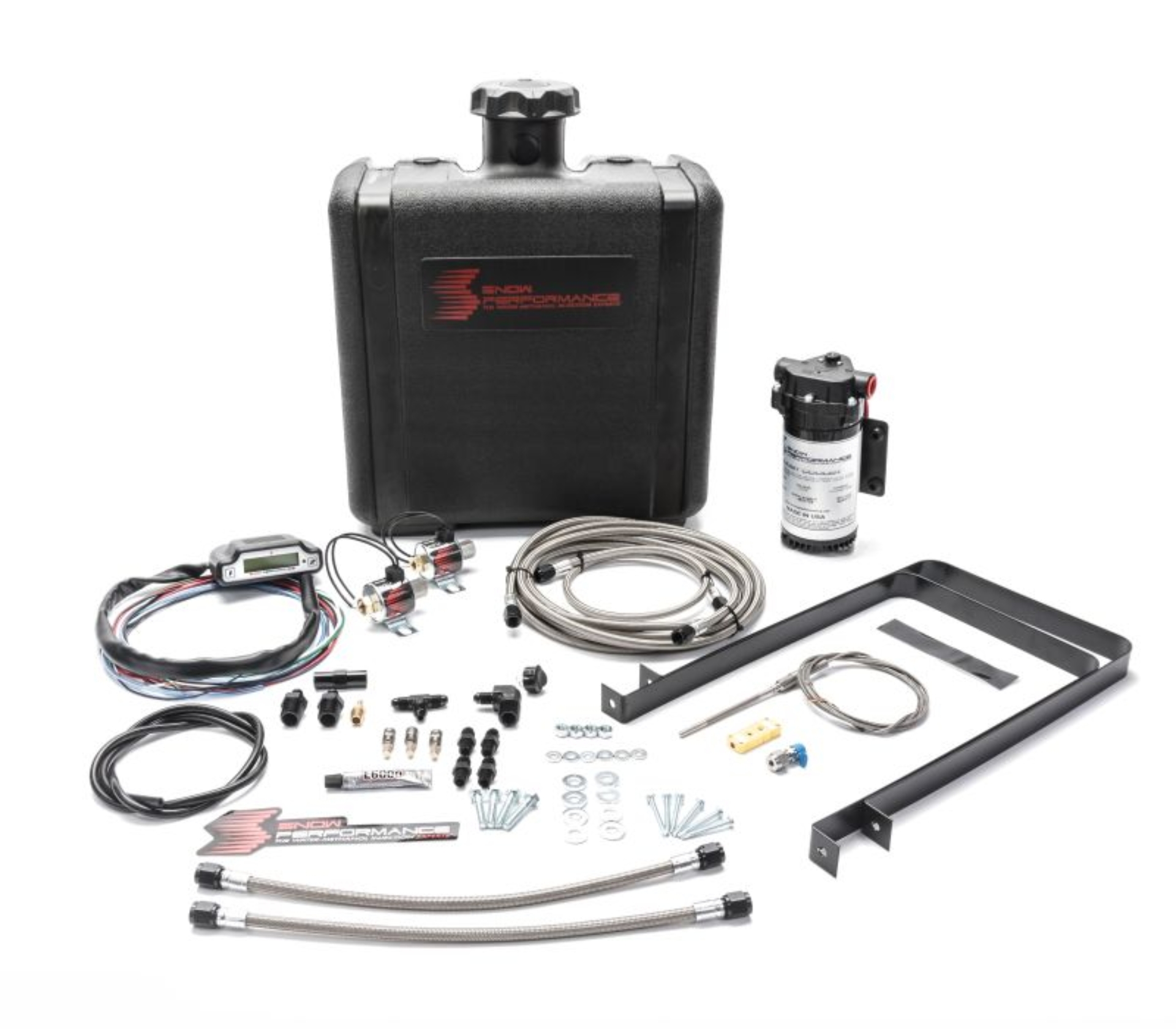 Picture of Snow Performance 94-07 Dodge 5.9L Stg 3 Boost Cooler Water Injection Kit (SS Braided Line & 4AN)