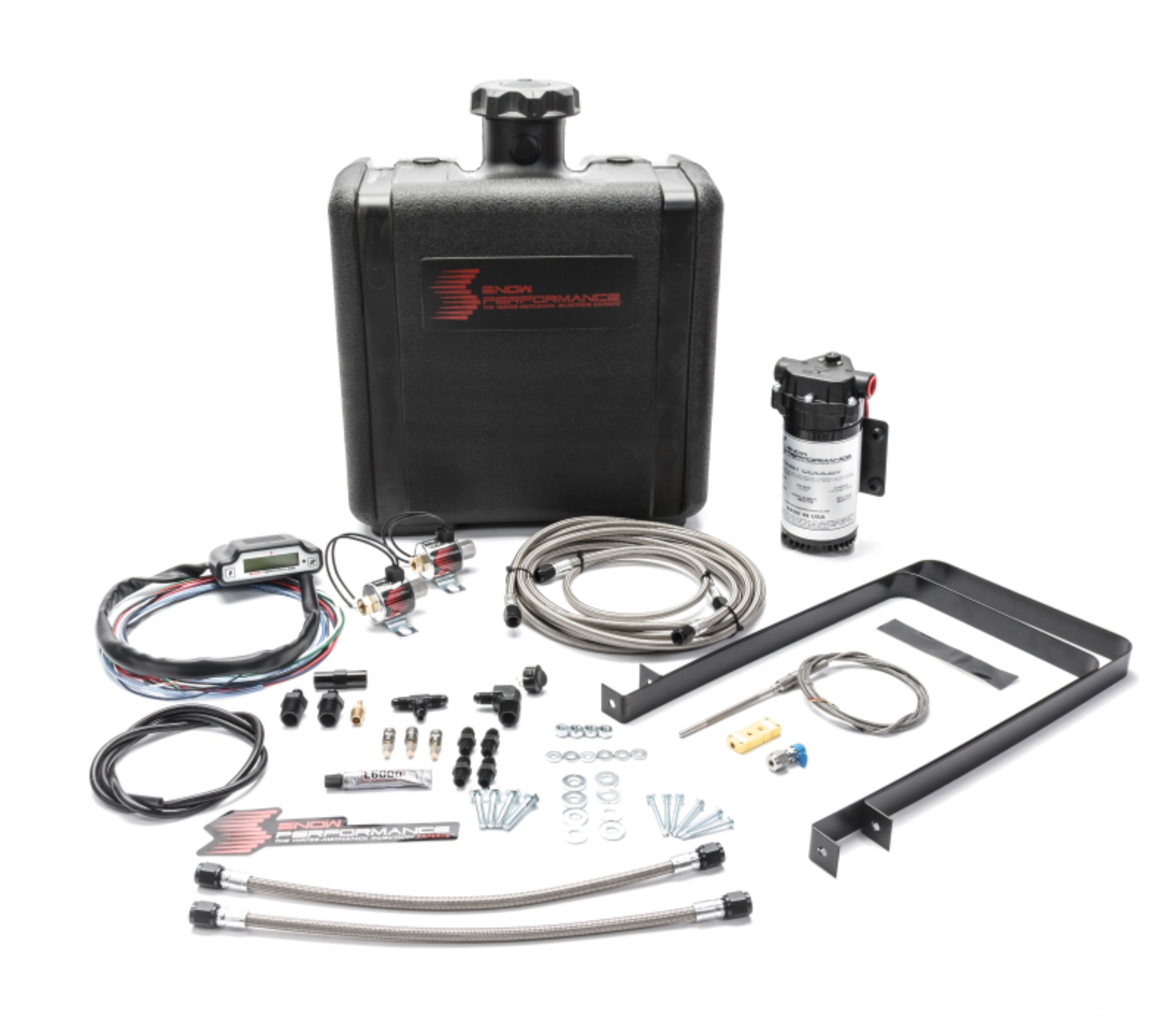 Picture of Snow Performance 07-17 Dodge 6.7L Stg 3 Boost Cooler Water Injection Kit (SS Braided Line & 4AN)