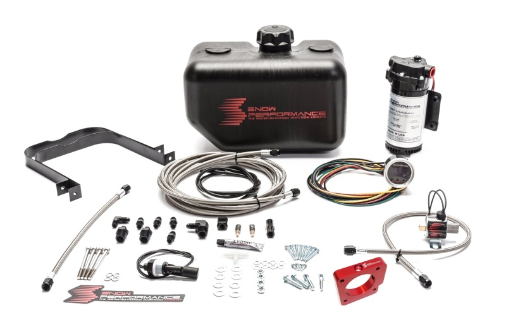 Picture of Snow Performance 05-14 STI Stg 2 Boost Cooler Water Injection Kit w/SS Brd Line & 4AN Fittings