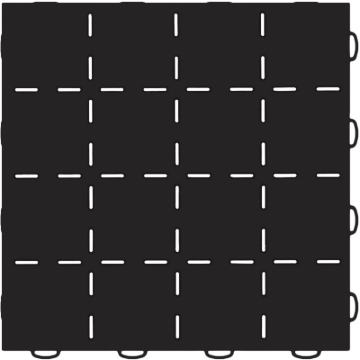 Picture of WeatherTech TechFloor - 12in x 12in Solid Tile w/ Raised Squares - Black