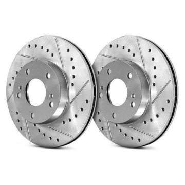 Picture of Select Sport Drilled and Slotted Brake Rotor; Rear Left