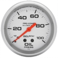 Picture of Autometer Ultra-Lite 2.625in Liquid Filled Mechanical 100 PSI Silver Oil Pressure Gauge