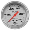Picture of Autometer Ultra-Lite 2.625in Liquid Filled Mechanical 100 PSI Silver Oil Pressure Gauge