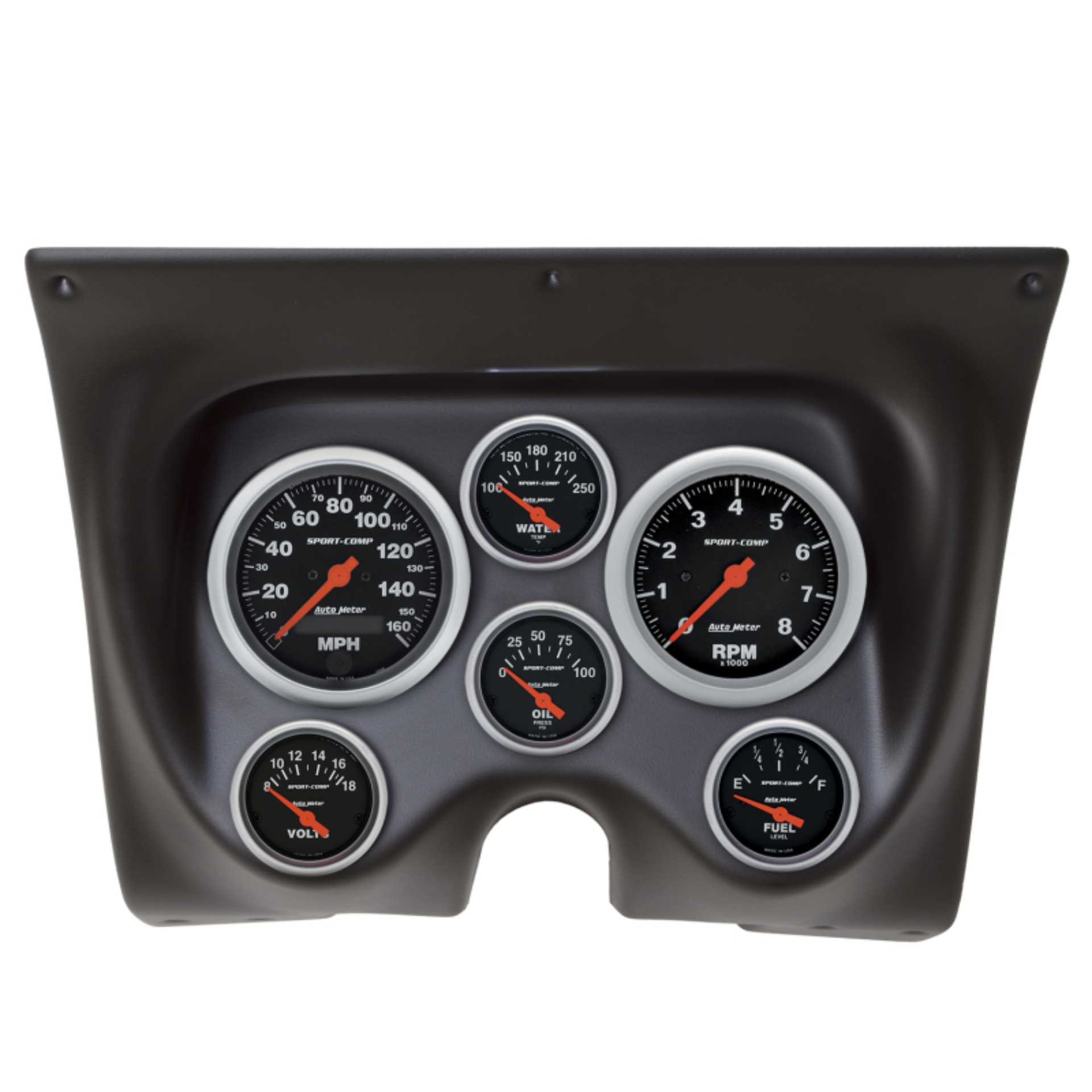 Picture of Autometer Sport-Comp 67-68 Camaro/Firebird Dash Kit 6pc Tach / MPH / Fuel / Oil / WTMP / Volt
