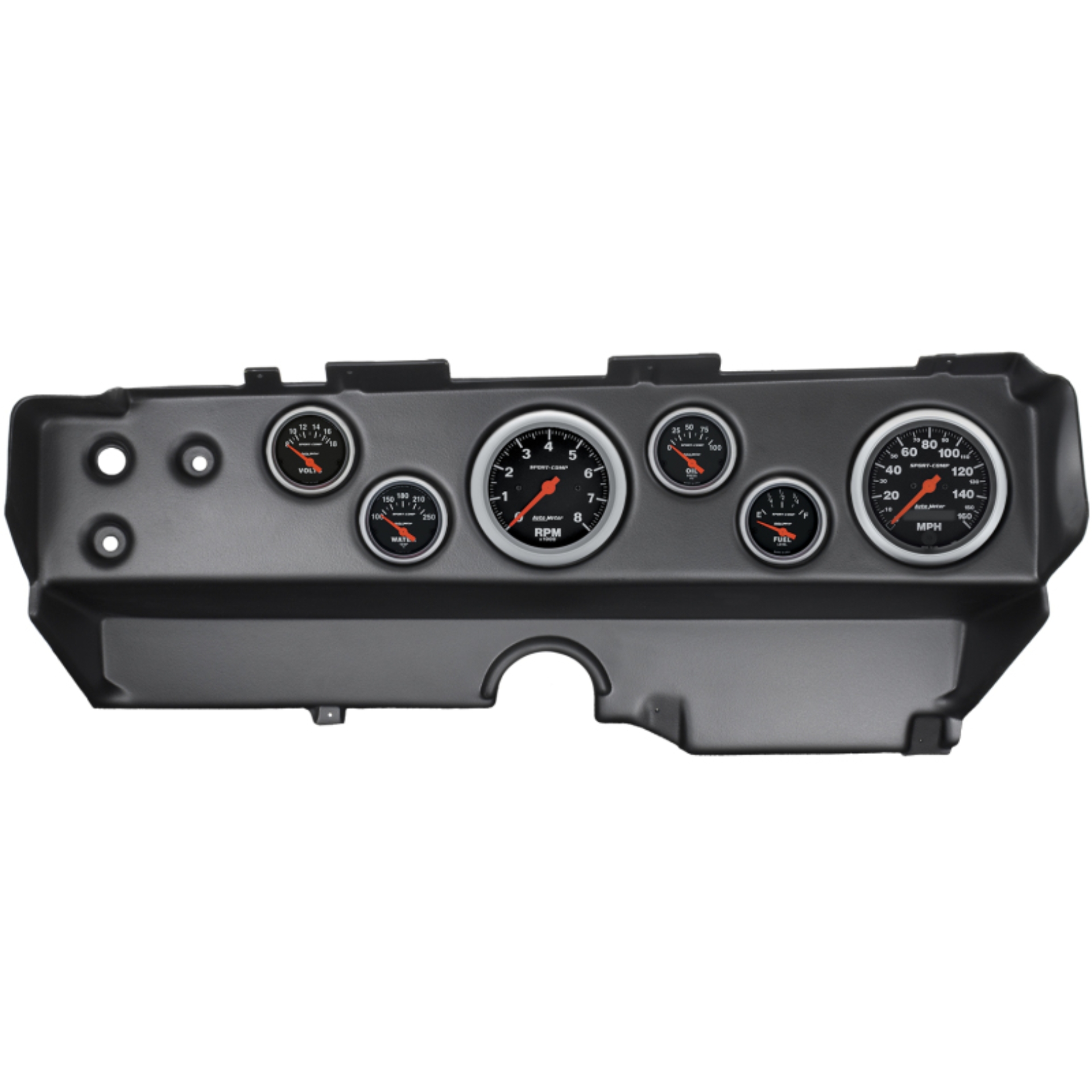 Picture of Autometer Sport-Comp 70-74 E-Body/Cuda/Challenger Dash Kit 6pc Tach / MPH / Fuel / Oil / WTMP / Volt