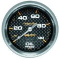 Picture of Autometer Ultra-Lite 2.625in Mechanical 100 PSI Oil Pressure Gauge - Carbon Fiber