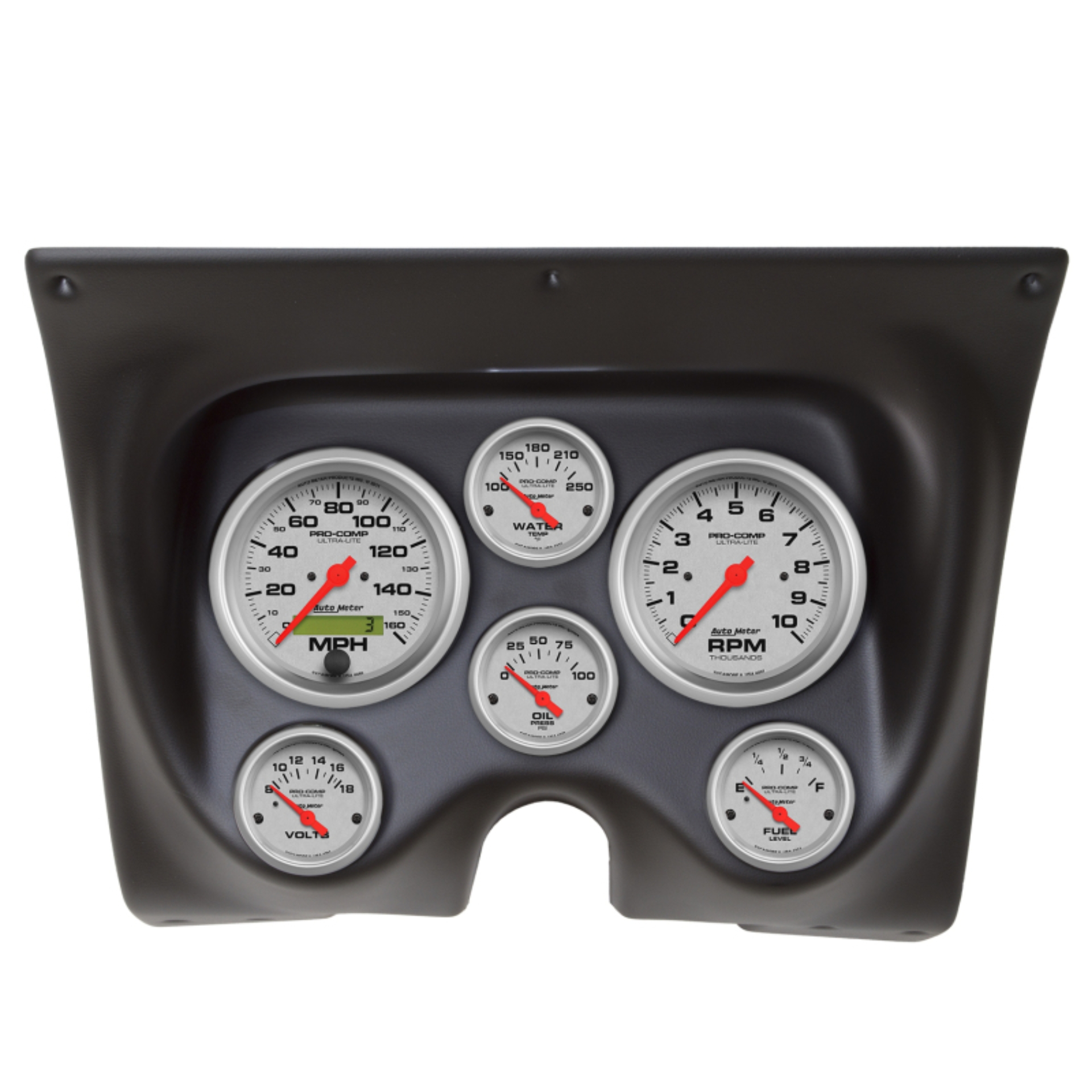 Picture of Autometer Ultra-Lite 67-68 Camaro/Firebird Dash Kit 6pc Tach / MPH / Fuel / Oil / WTMP / Volt