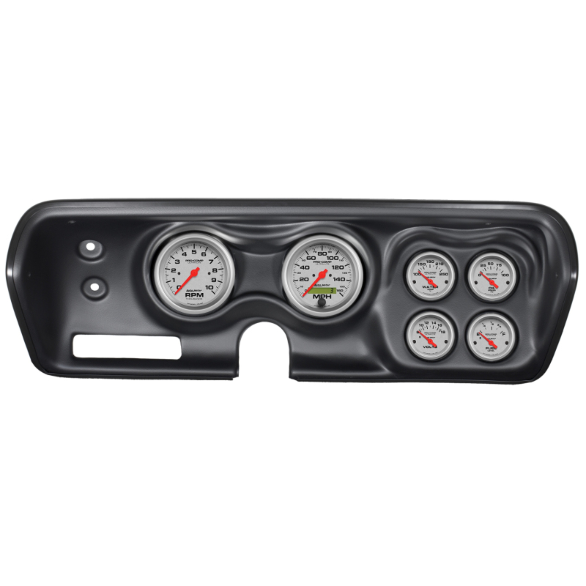 Picture of Autometer Ultra-Lite Kit 71-74 Charger/ GTX/ Road Runner Dash Kit 6pc Tach/MPH/Fuel/Oil/WTMP/Volt