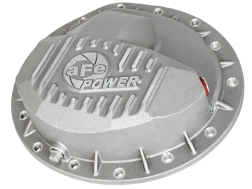 Picture of aFe Power Rear Differential Cover Raw w/Machined Fins Street Ser. 16-17 Nissan Titan XD (AAM 9.5-14)