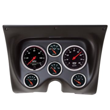 Picture of Autometer Designer Black 67-68 Camaro/Firebird Dash Kit 6pc Tach / MPH / Fuel / Oil / WTMP / Volt