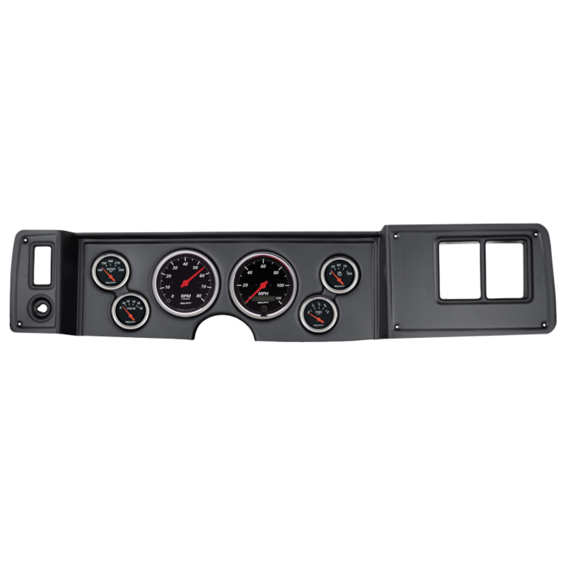 Picture of Autometer Designer Black 79-81 Camaro Dash Kit 6pc Tach / MPH / Fuel / Oil / WTMP / Volt