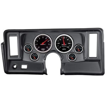 Picture of Autometer Designer Black 69-76 Nova Dash Kit 6pc Tach / MPH / Fuel / Oil / WTMP / Volt