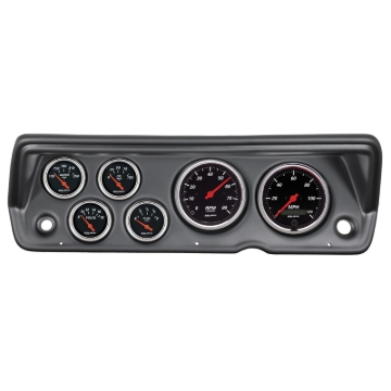 Picture of Autometer Designer Black 70-76 Duster/Demon/Dart Dash Kit 6pc Tach / MPH / Fuel / Oil / WTMP / Volt