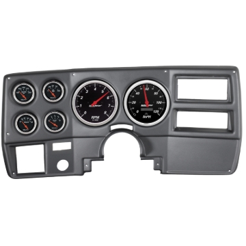 Picture of Autometer Designer Black 73-83 Chevy Truck / Suburban Dash Kit 6pc Tach/ MPH/ Fuel/ Oil/ WTMP/ Volt