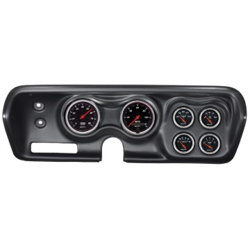 Picture of Autometer Designer Black 71-74 Charger/ GTX/ Road Runner Dash Kit 6pc Tach/MPH/Fuel/Oil/WTMP/Volt