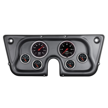 Picture of Autometer Designer Black 67-72 Chevy Truck C/K/K5/Suburban Dash Kit 6pc Tach/MPH/Fuel/Oil/WTMP/Volt