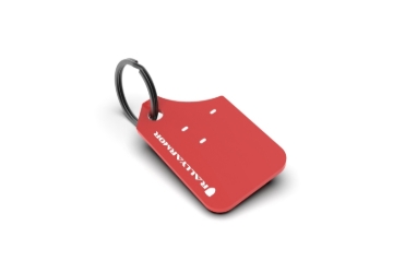 Picture of Rally Armor Mini UR Mud Flap Keychain - Red w/ White Logo