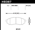 Picture of Hawk 06-09 350z/ 05-08 G35 w/o Brembo Performance Ceramic Street Front Brake Pads